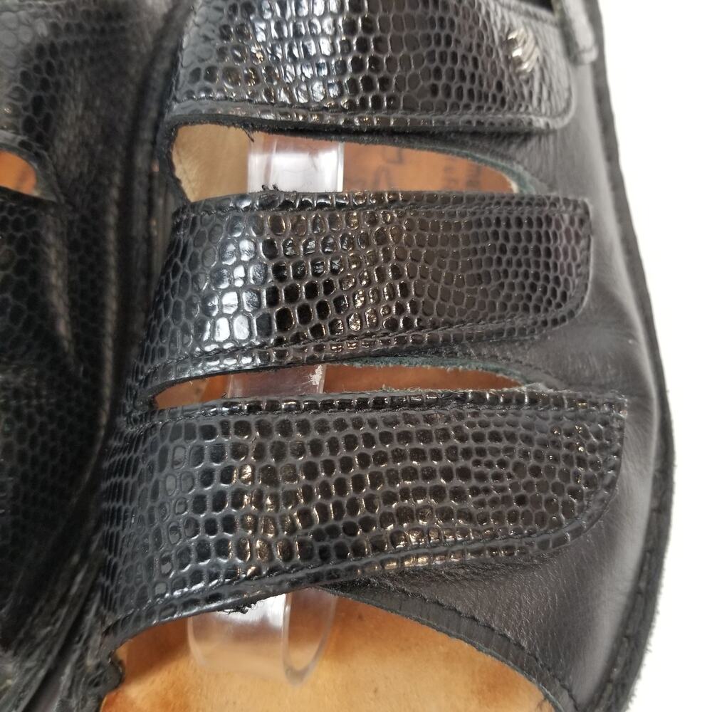 Finn Comfort Sylt Black Leather Slingback Sandals Women's Size 38 / 7.5 - Picture 4 of 13